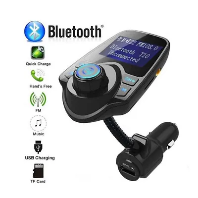 Car Kit Handsfree Bluetooth FM Transmitter MP3 Player USB Charger LCD Modulator • $20.80