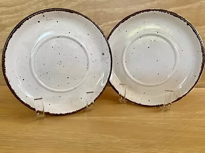 2 Midwinter Stonehenge Creation Speckled Saucers 6.25” Diameter FREE US SHIP • $22.99