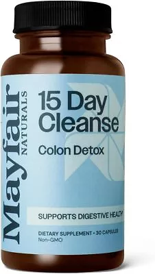 Gut And Colon Support 15 Day Cleanse Detox 30 CAPSULES Non-GMO Digestive Health • $19.95