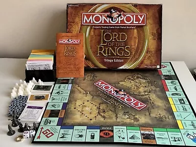 Monopoly Lord Of The Rings Trilogy Board Game Vintage 2003 Parker Brothers • £28.99