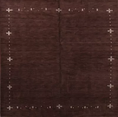 $479.18 • Buy Tribal Bordered Soft Plush Gabbeh Oriental Area Rug 10x10 Ft Square Hand-knotted