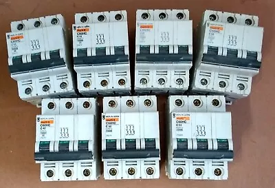 MERLIN-GERIN C60HC T.P MCB 63A 50A 40A 32A 25A 20A16A 10A 6A  3 Phase • £14.50