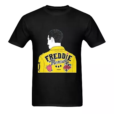 Queen Freddie Mercury Black Men's Printed Rock T-Shirt • $18.50