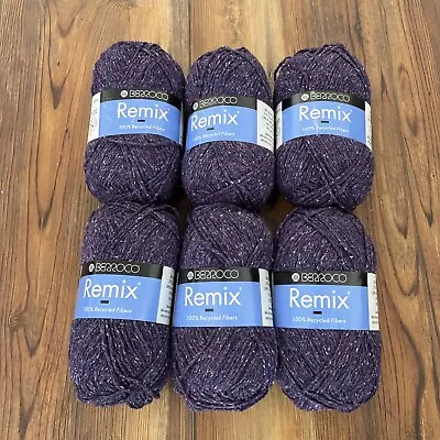 Berroco Yarn Remix 6 Balls Available Purple Sz 4 Worsted Weight • $11