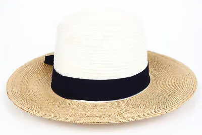 Womens GIGI Burris Millinery Straw Drake Tricolor  Fedora Hat One Size 268036 • $391.50
