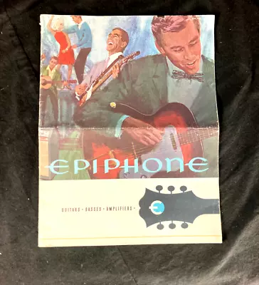 1966 Epiphone Full Line Catalog Guitars Amplifiers Basses Electric Acoustic • $40