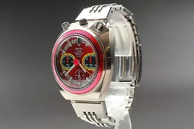 [NEAR MINT] SEIKO ALBA AKA AMAS017 V657-6060 Red Dial BullHead Chronograph Watch • $399.89