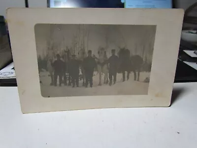 Vintage Rppc Logging Postcard Draft Horse's • $10
