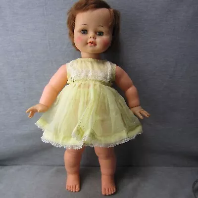 Vintage IDEAL Kissing Doll 22in Redressed Rooted Hair Sleep Eyes Puckers Lips • $64.99