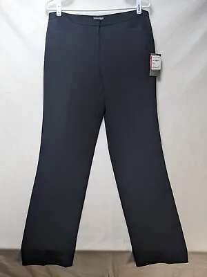 Vince Camuto Dress Pants Women's Sz 8 Black Straight Leg Flat Front Regular Fit • $4.88