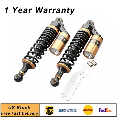Air Shock Absorber Universal Fit For Street Bikes Scooters Moped Quad Adjustable • $71.32