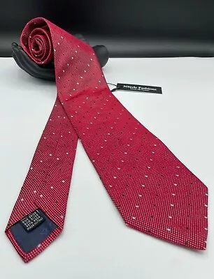 PAL ZILERI Gruppo Forall Men's 100% Silk Tie ~ Red ~ Polka Dot ~ Made In Italy! • $18.99