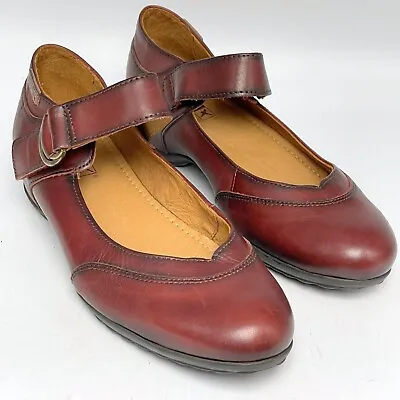 Pikolinos Red Leather Mary Janes Arcilla Buckle Shoes EU 37 US 6.5-7 • $75