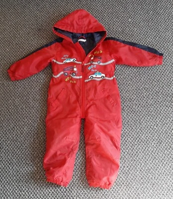 £9.95 • Buy RED * DEBENHAMS * ALL IN ONE PUDDLE / SPLASH SUIT (LIGHTLY PADDED) *AGE 3-4yr