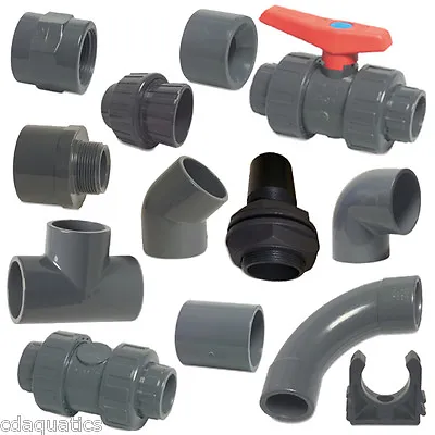 PVC Imperial Solvent Weld Pressure Pipe Fittings 3/4  To 4  For Ponds • £5.15