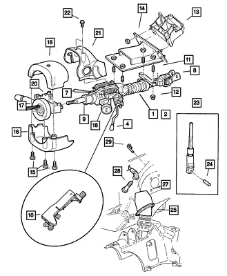 Genuine Mopar Steering Column Housing Multi Function Switch Mounting 4685713AB • $31.25