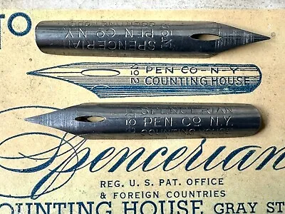 Two Vintage Spencerian Counting House No. 2 Antique Fine Point Dip Pen Nibs • $4