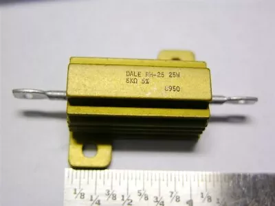 2 Dale / Vishay RH-25 5k Ohm 5% 25W Alumunum Housed Power Resistors • $10.99