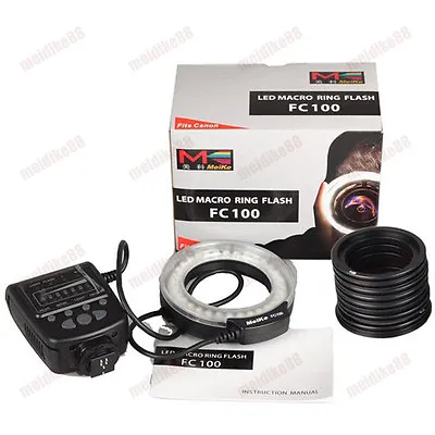 Meike FC-100 LED Macro Ring Flash Light For Canon Nikon Olympus Panasonic US ! • $28.99