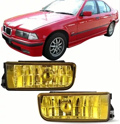 For 92-99 BMW 3 Series E36 M3 Fog Lights Bumper Yellow Lens Replace Driving Lamp • $38.99