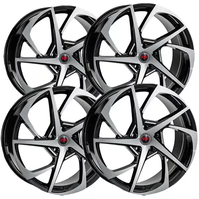 (4) Revolution Racing R29 20x8.5 5x4.5  +40 Black/Machined Wheels Rims 20  Inch • $899.96