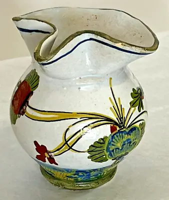 Vintage Italian Pitcher Handcrafted 3.5  Small Handpainted Olive Oil Pitcher • $12