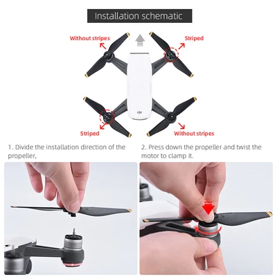$12.82 • Buy 2 Pairs Propellers For DJI Spark 4732S Accessories Drone Accessories