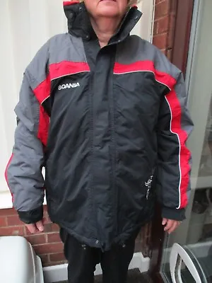£50 • Buy Scania Waterproof / Thermal Work Jacket With Reflector Strips (l) 