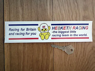 HESKETH Racing For Britain CAR STICKER 8.5  Race F1 70's Formula One James Hunt • £4.50