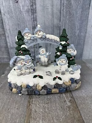 Snow Buddies  Crystal At Play  Musical Figurine  Jingle Bells  • $39