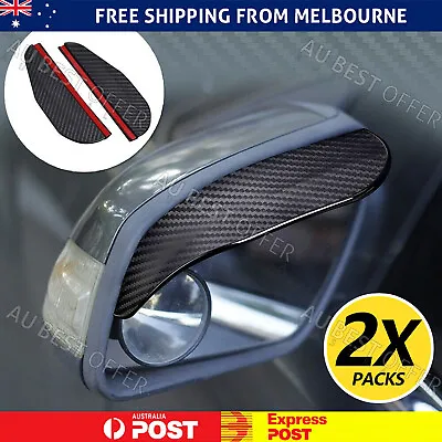 $4.42 • Buy 2PCS Car Rear View Side Mirror Rain Board Eyebrow Guard Sun Visor Accessorie AU