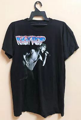 VINTAGE 80's 1988 IGGY POP RAW POWER PUNK ROCK TOUR CONCERT T-SHIRT THE STOOGES • $629.99