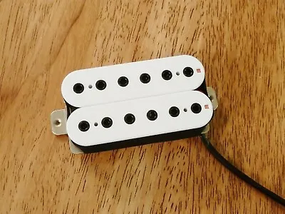 Hexbucker Humbucker Bridge Pickup White Nickel Silver Baseplate 4 Conductor Wire • $24.99