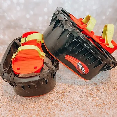 Vintage 1989 Moon Shoes Anti-Gravity Trampoline Hart Enterprises Orange Black • $20