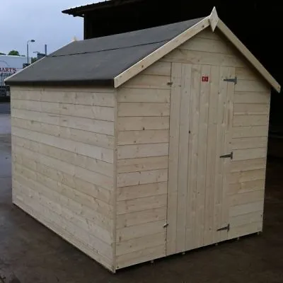 Wooden Garden Shed 12mm Thick T&G Untreated Apex Roof Hut ***FULLY T&G*** • £382