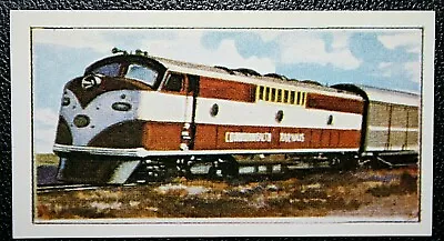 COMMONWEALTH RAILWAY  Trans-Australian Express  Diesel Loco Colour Card  BD24 • £3.99