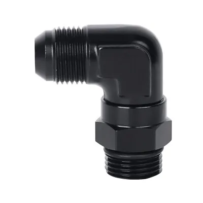LokoCar 10AN Flare To 10AN ORB Male Swivel Adapter Fitting 90 Degree Black • $14.99