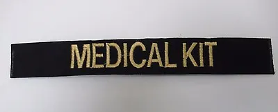 CUSTOM BLACK EMBROIDERED NAME TAPE VARIOUS COLORS LETTERS Velcro® Option • $5