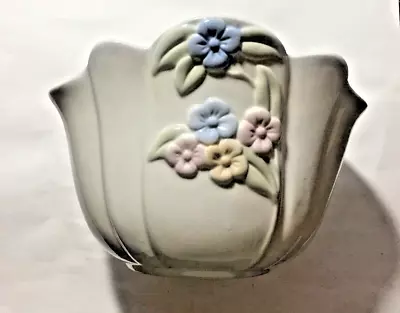 Vintage FTD Porcelain 7 Inch 3D Pot Vase • $12.80