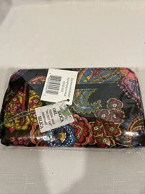 Vera Bradley Zip Around Quilted Wallet Symphony In Hue Hidden Wrist Strap NWT • $39.50