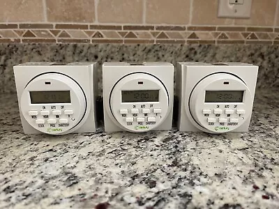 THREE Century 7 Day Heavy Duty Digital Programmable Timer - Dual Outlet • $29.99