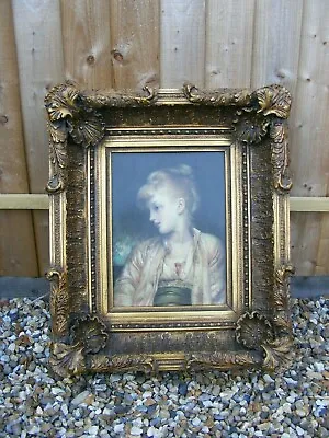 £499.99 • Buy Rococo Antique Old Ornate Gold Gilt Gild Frame With Oil Painting  Lady  Picture
