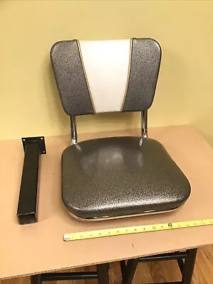 VTG Authentic McDonalds Metal Flake Swivel Chair Retro Stool Bench Seat Gray • $149.95