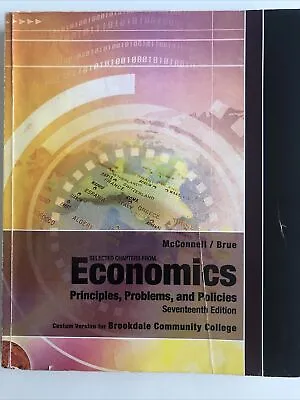 McConnell/Brue Economics Principles Problemsand Policies . Seventeenth Edition • $12