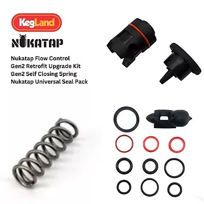 Nukatap FC Gen2 Flow Control Tap Retrofit Upgrade Kit Kegland Seals Spring Pack • £20