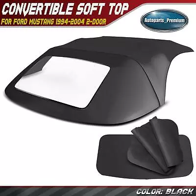 Convertible Soft Top With Plastic Window Black For Ford Mustang 1994-2004 2 Door • $159.99