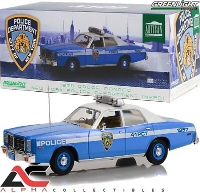 £57.26 • Buy Presale - Greenlight 19132 1:18 1978 Dodge Monaco (nypd) New York Police Dept.