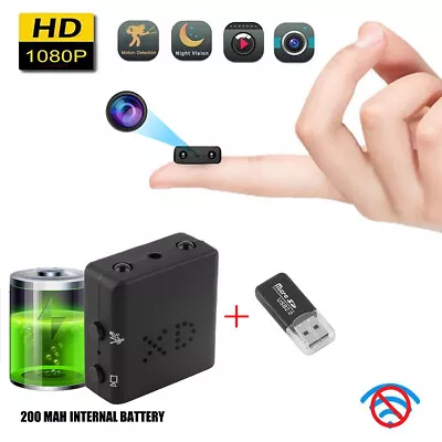 1080P Mini Hidden Spy Camera Home Security PIR Night Vision Motion Camera 200mAh • $16.49