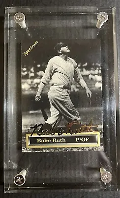 Babe Ruth  1993 Spectrum 24K Gold Signature Card.#/5000 Encased 1 Of 5 • $12.95