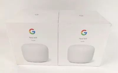Google Nest H2D GA01144-US White Wireless Dual Band Wi-Fi Router 2 Pack - SEALED • $67.99